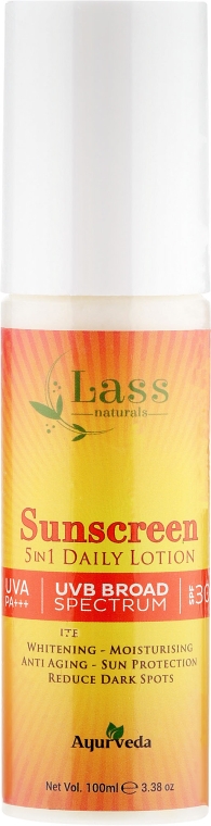 Lass Naturals Sunscreen Skin Whitening Lotion SPF30