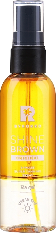 Двофазний спрей для суперзасмаги - Byrokko Shine Brown Two-Phase Super Tanning Spray — фото N1