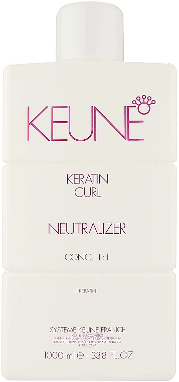 Нейтралізатор для зволоження й зміцнення волосся - Keune Keratin Curl Neutralizer 1:1 — фото N1