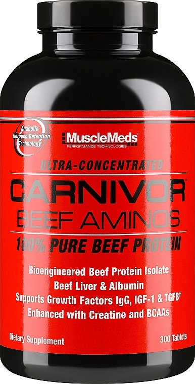 Аминокислотный комплекс, таблетки - MuscleMeds Carnivor Beef Aminos — фото N1