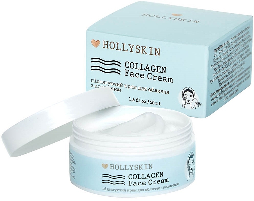 Лифтинг крем для лица с коллагеном - Hollyskin Collagen Face Cream