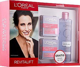 Духи, Парфюмерия, косметика Набор - L'Oreal Paris Revitalift Lazer Х3 (cr/50 ml + cr/50 ml + micellar/400 ml)