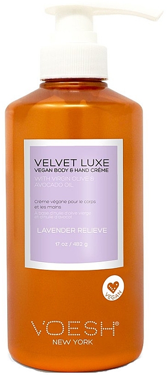 Розслаблювальний крем для рук і тіла з лавандою - Voesh Velvet Lux Vegan Hand & Body Creme Lavender Relieve — фото N2