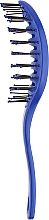 Щетка для укладки волос "Ложка" 02195, синяя - Eurostil Curved Vent Brush Colors — фото N2