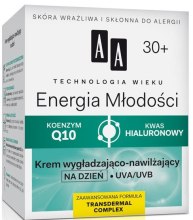 Парфумерія, косметика Денний зволожувальний крем для обличчя 30+ - AA Cosmetics Age Technology Youthful Vitality Smoothing And Moisturizing Day Cream