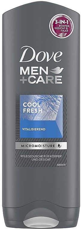 Гель для душа - Dove Men+Care Cool Fresh Body, Face & Hair Wash — фото N1