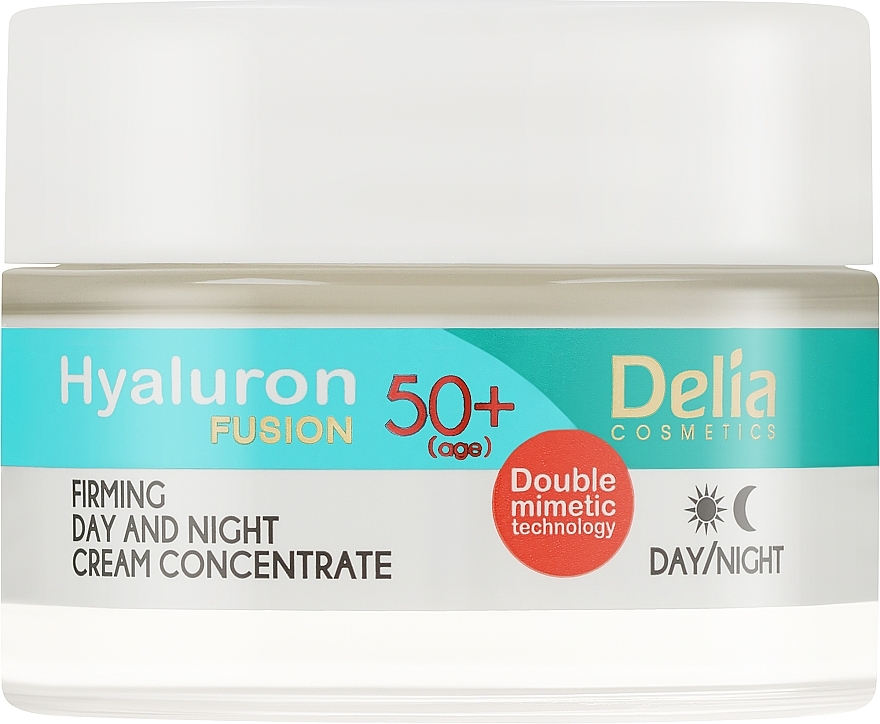 Крем концентрат с эффектом лифтинга 50+ - Delia Hyaluron Fusion Anti-Wrinkle-Lifting Day and Night Cream Concentrate 50+