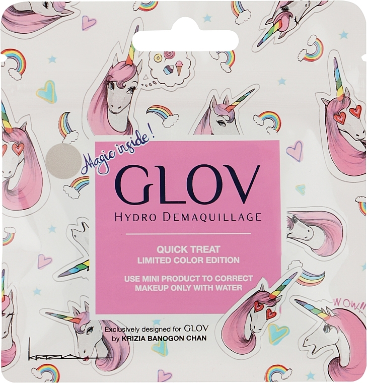 Мини-рукавичка для снятия макияжа, слоновая кость - Glov Quick Treat Hydro Demaquillage — фото N1