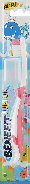 Детская зубна щетка, розовая - Mil Mil Benefit Junior Soft — фото N1