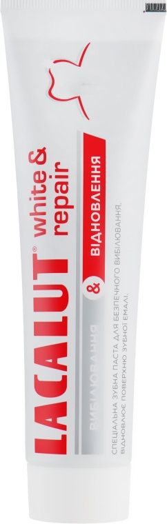 Зубна паста "Відбілювання і відновлення" +33% - Lacalut White & Repair — фото N2
