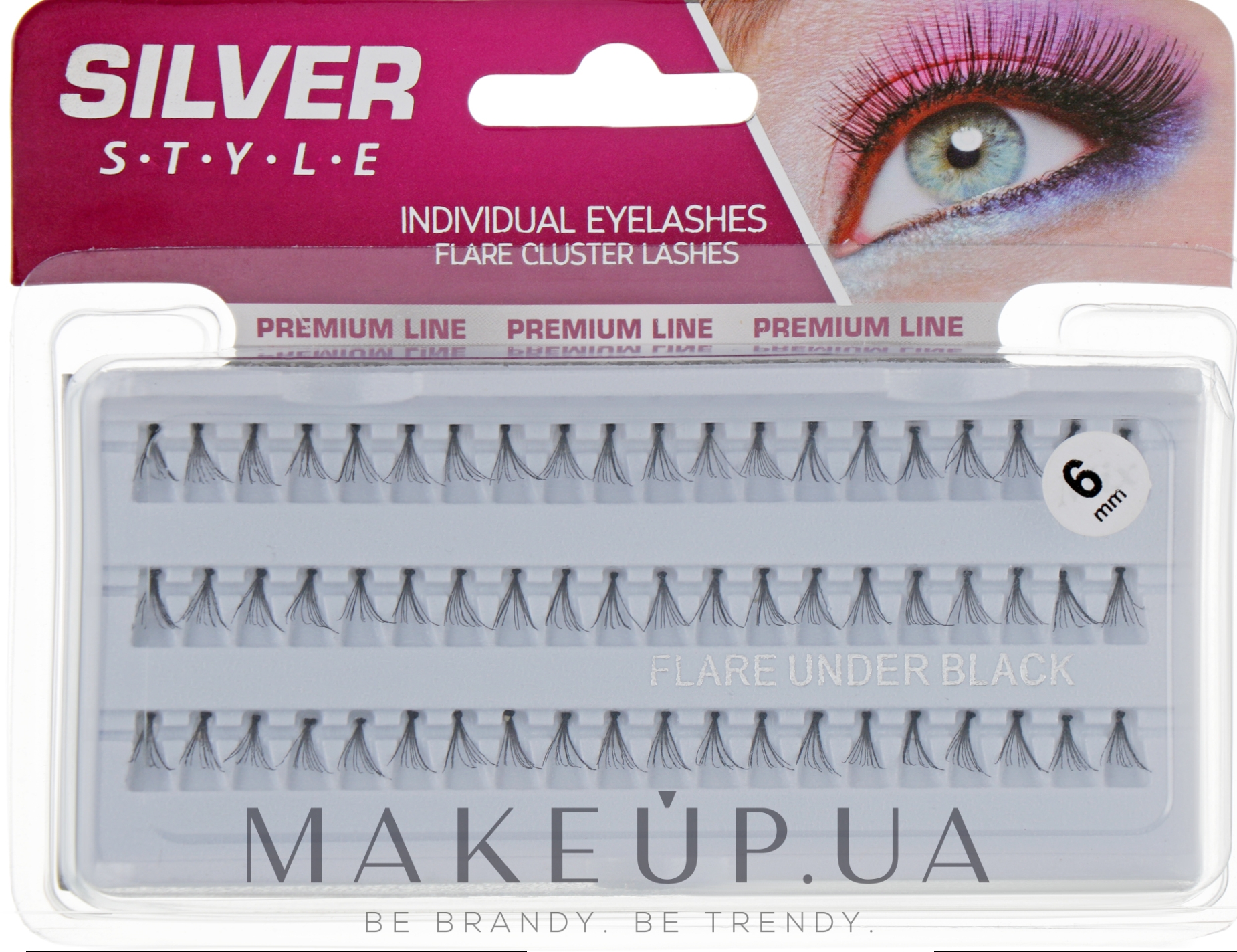 Ресницы пучковые 6мм, МН 240 - Silver Style Premium Line Individual Eyelashes Mix — фото 1уп