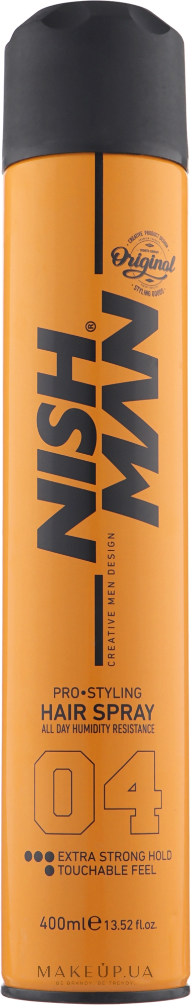 Лак для волосся екстрафіксації - Nishman Hair Spray Extra Strong №04 — фото 400ml