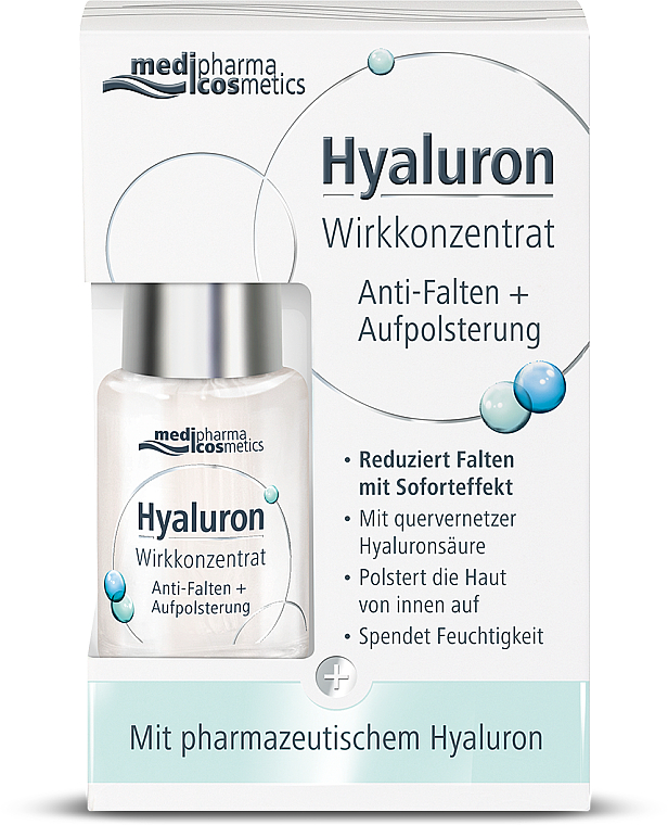 Сыворотка для лица активный гиалурон + упругость - Pharma Hyaluron (Hyaluron) Pharmatheiss Cosmetics Active Concentrate Anti-wrinkle + Volume Filler — фото N2