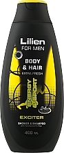 Мужской шампунь-гель для душа "Exciter" - Lilien For Men Body & Hair Exciter Shower & Shampoo — фото N1