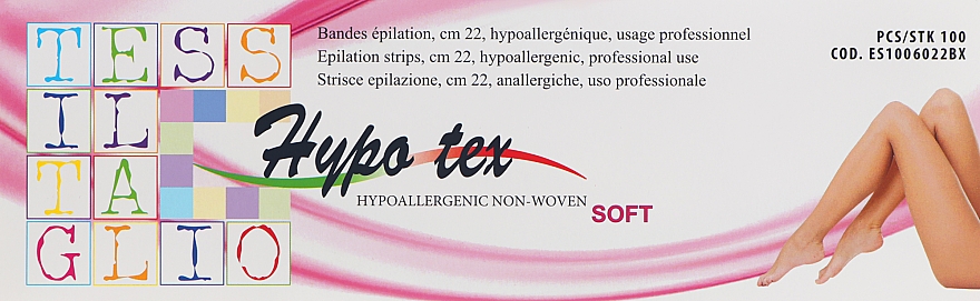 Полоски для депиляции, 22 см, 60г - Hypo Tex Soft Depilatory Strips — фото N3