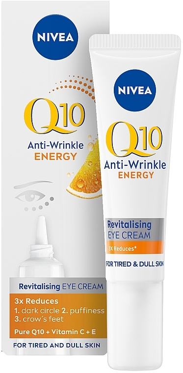 Відновлюючий крем для шкіри навколо очей проти зморщок - NIVEA Q10 Energy Eye Cream — фото N9