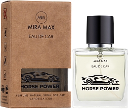 Ароматизатор для авто - Mira Max Eau De Car Horse Power Perfume Natural Spray For Car Vaporisateur — фото N1