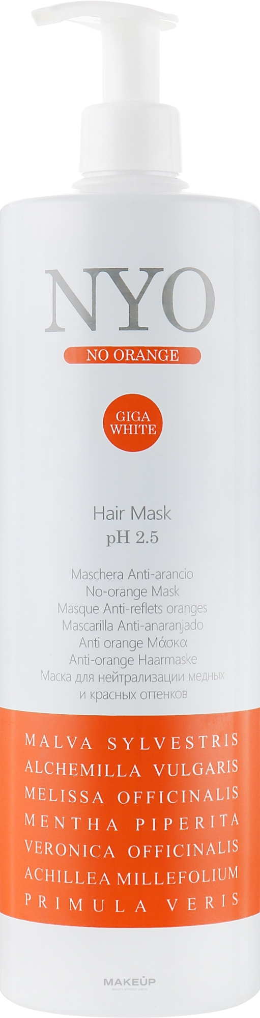 Маска для нейтралізації мідного і червоного відтінків волосся - Faipa Roma Nyo No Orange Hair Mask — фото 1000ml