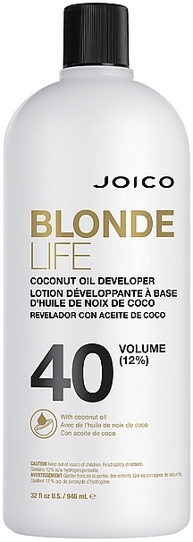 Крем-окислитель 12% - Joico Blonde Life Coconut Oil Developer 40 Volume — фото N1