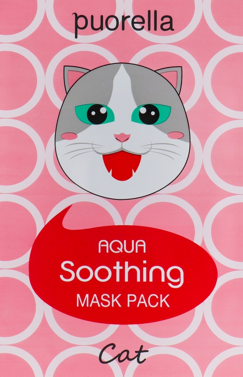 Успокаивающая маска для лица "Кошка" - Puorella Soothing Mask Pack — фото N1