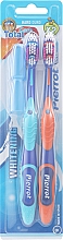Зубная щетка жесткая, голубая + оранжевая - Pierrot Goldx2 Toothbrush Ref.345 — фото N1