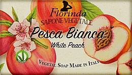 Мыло натуральное "Белый персик" - Florinda White peach Natural Soap — фото N1
