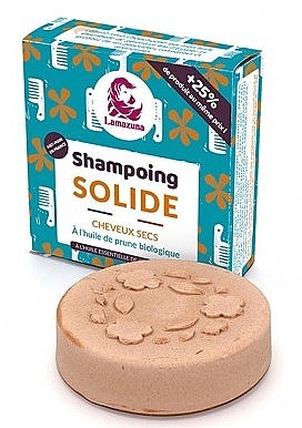 Твердий шампунь для сухого волосся "Сливова олія" - Lamazuna Solid Shampoo — фото N1