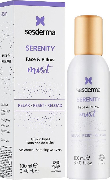 Нічний спрей-міст для обличчя - Sesderma Serenity Face Pillow Mist — фото N2