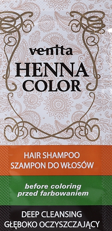 ПОДАРУНОК! Глибоко очищувальний шампунь - Venita Henna Color Hair Shampoo Deep Cleansing (пробник) — фото N3