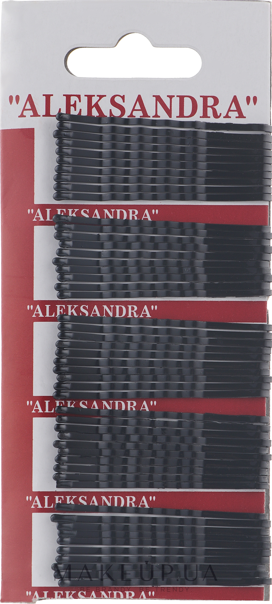 Невидимки для волос "Aleksandra", 4,5 см, черные - Cosmo Shop — фото 50шт