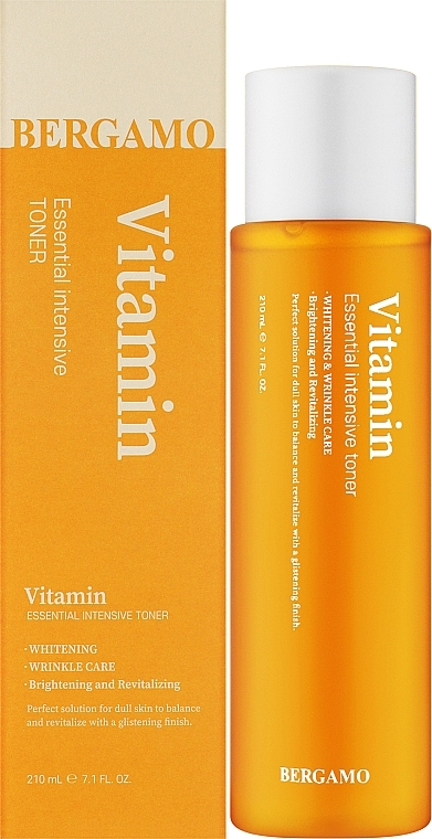 Тонер для обличчя з вітамінами - Bergamo Vitamin Essential Intensive Skin Toner — фото N2