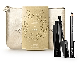 Духи, Парфюмерия, косметика Набор - Kiko Milano Joyful Holiday Enchanted Eye Kit (mas/11ml + eye/lin/1.6g + bag)