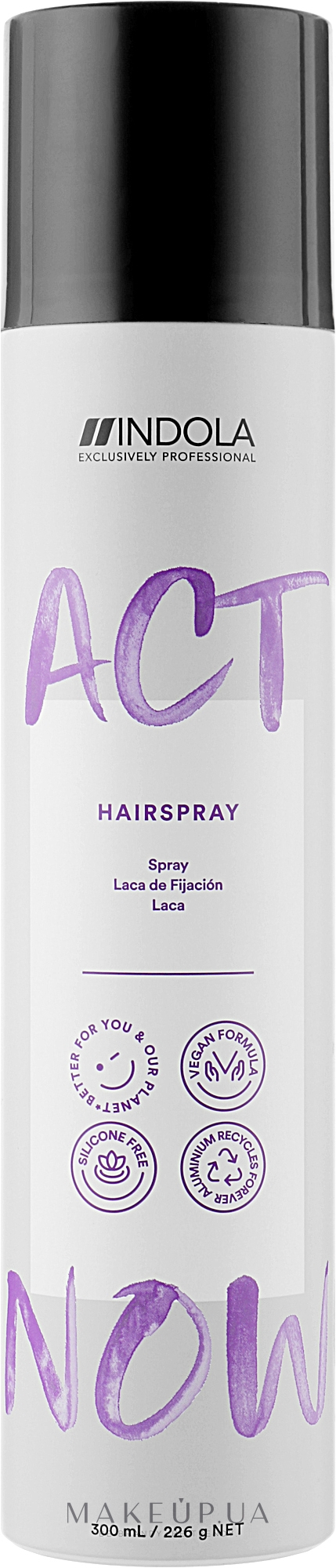 Спрей для волос средней фиксации - Indola Act Now! Hairspray — фото 300ml