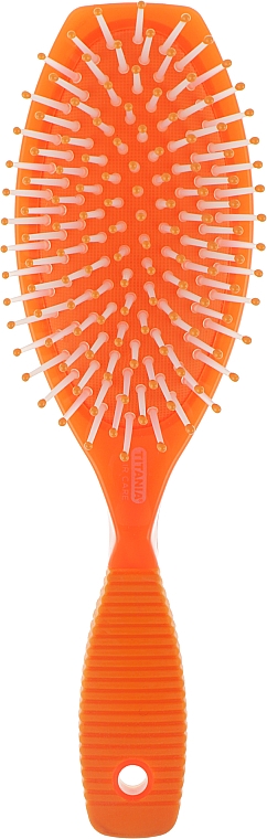Щітка масажна 10 рядів, помаранчева - Titania — фото N1
