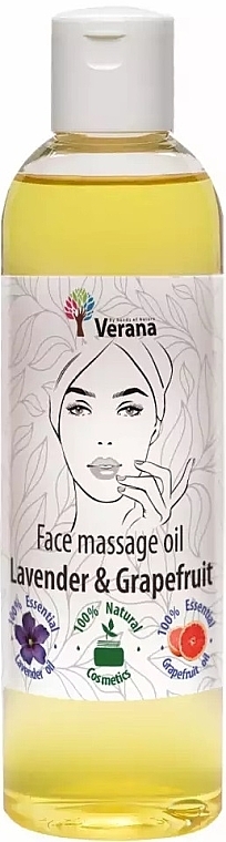 Массажное масло для лица "Лаванда и грейпфрут" - Verana Face Massage Oil Lavender & Grapefruit — фото N2