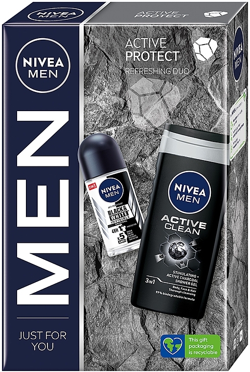 Набор мужской "Активная защита" - NIVEA MEN 2023 (sh/gel/250ml + deo/50ml)