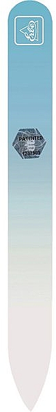 Скляна пилочка для нігтів, 9 см, пастельно-блакитна - Erbe Solingen Soft-Touch — фото N1