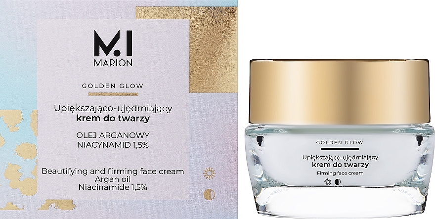 Крем для обличчя - Mi Marion Golden Glow Beautifying And Firming Face Cream Argan Oil Niacinamide 1.5% — фото N1