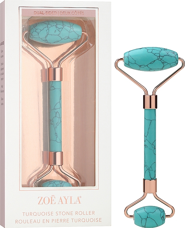 Роллер для лица, бирюзовый - Zoe Ayla Turquoise Stone Roller — фото N2