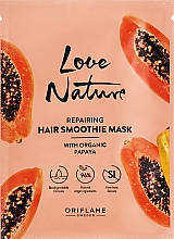 Відновлювальна маска для волосся з органічною папаєю - Oriflame Love Nature Repairing Hair Smoothie Mask With Organic Papaya — фото N1