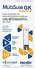 Тест-смужки для визначення рівня кетонів у крові, 10 шт. - Diather Diagnostics & Therapy MultiSure GK Ketone — фото N1