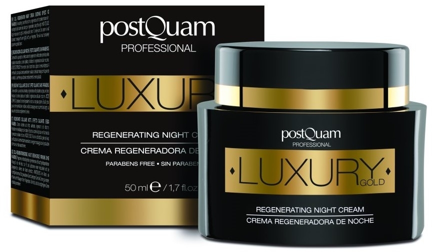 Нічний крем для обличчя - Postquam Luxury Gold Regenerating Night Cream — фото N1