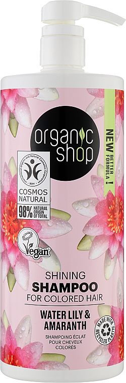 Шампунь фарбованого для волосся "Водна лілія і амарант" - Organic Shop Shampoo — фото N3