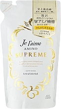 Смягчающий кондиционер для поврежденных волос - Kose Cosmeport Je l'aime Amino Supreme Satin Sleek Treatment (дой-пак) — фото N1