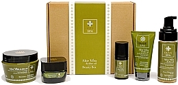 Духи, Парфюмерия, косметика Набор - Olive Spa Aloe Value Box 02 (cr/50ml + eye/cr/30 + f/foam/150ml + b/butter/250ml + h/hand/75ml)