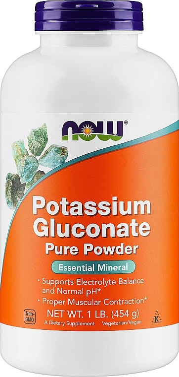 Глюконат калия, чистый порошок - Now Foods Potassium Gluconate Pure Powder — фото N1