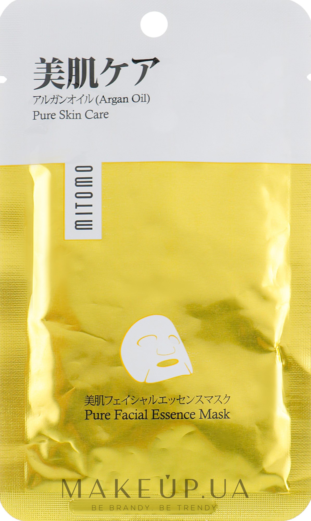 Маска для лица с аргановым маслом - Mitomo Premium Pure Facial Essence Mask — фото 25g