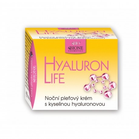 Нічний крем для обличчя - Bione Cosmetics Hyaluron Life Night Cream With Hyaluronic Acid — фото N1