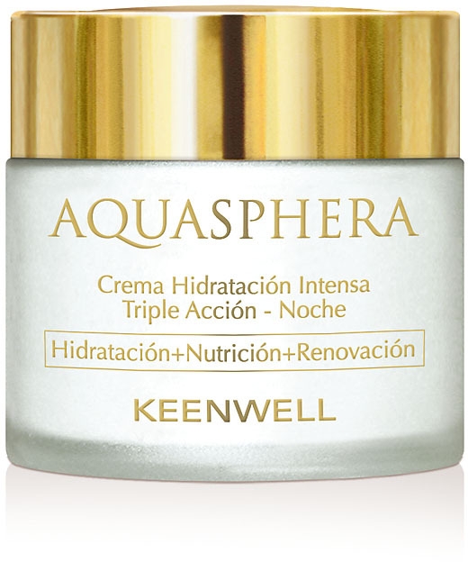 Нічний інтенсивно зволожуючий крем потрійної дії - Keenwell Aquasphera Moisturizing Cream Night — фото N3
