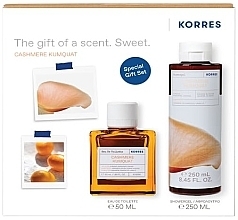 Духи, Парфюмерия, косметика Korres Cashmere Kumquat - Набор (edt/50ml + sh/gel/250ml)